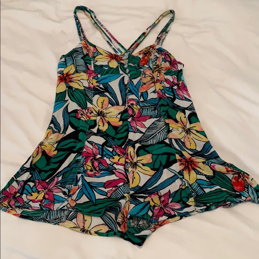 Strappy back romper
